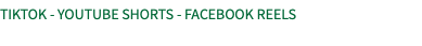 TIKTOK - YOUTUBE SHORTS - FACEBOOK REELS